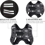 Prodigen Weighted Vest for Women and Men 8 12 16 20 25 30 Lbs with Reflective Stripe and Double Adjustable Buckle Straps Weight Vests for Strength Training, Jogging, Cardio, Weight Loss