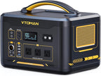 VTOMAN Jump 1500X Portable Power Station, 828Wh Solar Generator 1500W LiFePO4 Battery Power Station, Dual 100W PD Type-C & Regulated DC, Capacity Expandable to 2376Wh for Camping, Travel, Home Backup