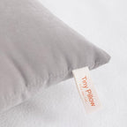 NTBAY Tiny Pillows, Down Alternative 7"x11" Microfiber Mini Pillow for Travel, Pets, Soft Machine Washable Small Pillows for Neck, Wrist, Lumbar and Knee, Light Grey