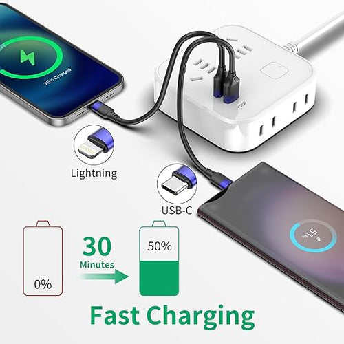 1ft Multipack Short iPhone Charger Cable for iPhone 14 13 12, Bulk Short USB A to USB C Cable 12 inch for Charging Station Compatible with iPhone 15 Samsung Galaxy S20 S10 Note 20 10, 10 Pack Mixed