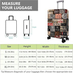 Travel Luggage Cover Suitcase Protector Fits 18-32 Inch Wheel Covers PatternedTravel Related Items Flower Luggage Protector Elastic S