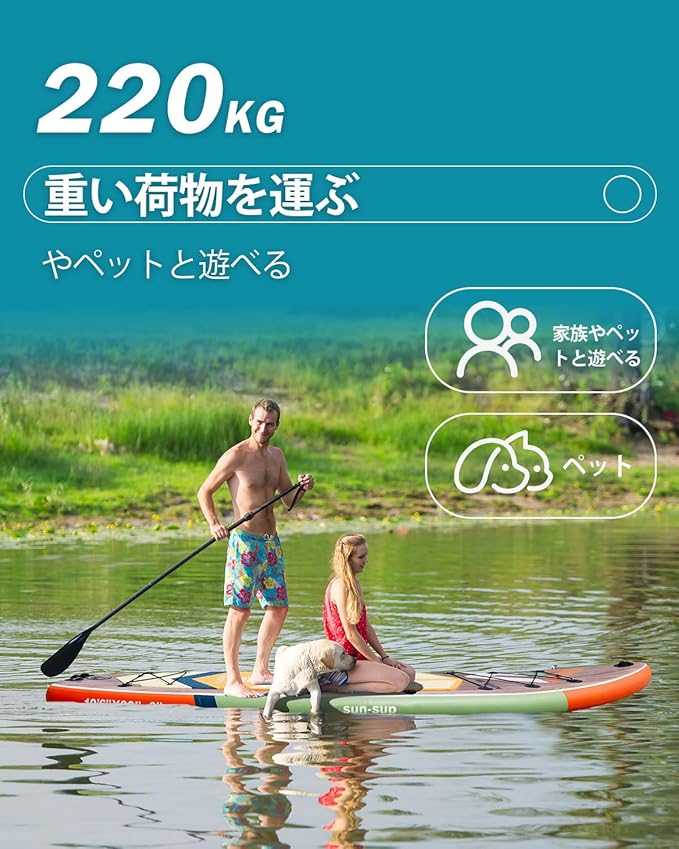 SUN-SUP Inflatable Stand Up Paddle Board, Paddle Board with Premium SUP Accessories, 10'6'' Wide Stable Design Paddleboard with Non-Slip Comfort Deck for Adults & Youth of All Skill Levels, Yellow