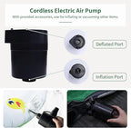 AYAMAYA Queen Camping Air Mattress with Built-In & Detachable Electric Pump -Portable 16 Inch Luxury Double High Inflatable Airbed,Self Inflating Air Mattress,No Power Outlet Needed for Camping & Home