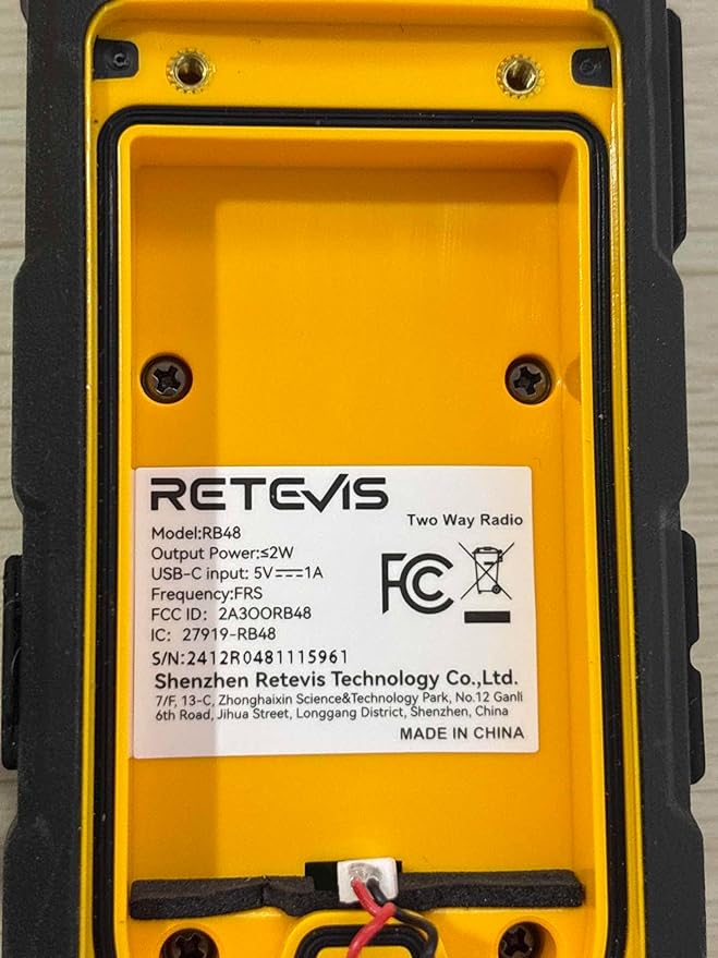Retevis RB48 Walkie Talkies with Earpiece, Mil-Standards 810H, Waterproof Heavy Duty Two Way Radios, Vibration Call, 2000mAh, NOAA, 2 Way Radio Long Range(2 Pack)