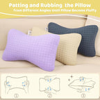 vocheer 11x7in Mini Travel Pillow, Small Pillows for Sleeping, Tiny Pillows for Neck, Wrist, Lumbar and Knee, Pets Pillow, Cotton, Cover Removable, Machine Washable (Navy Blue-2PC)