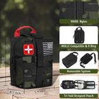 Survival First Aid Kit, 170 PCS Survival Kits,Trauma Kit with Essential Survival Gear Emergency Medical Supplies for Hiking Camping Backpacking Outdoor Adventure, Gifts for Christmas Him Dad Men