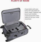 SwissGear Sion Softside Expandable Luggage, Dark Grey, Carry-On 21-Inch