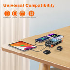 Solar Charger Power Bank 49800mAh Wireless Charger QC 3.0 Fast Charging Power Bank 8 Outputs 4 Inputs Solar Portable Charger Compatible with All Mobile Devices,SOS/Strobe/Strong Flashlights (orange)