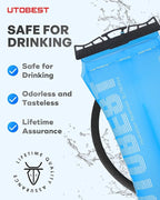 UTOBEST Hydration Bladder,TPU Water Bladder,Water Bladder for Hiking Backpack,BPA Free,Wide Opening,Leak-Proof,Water Reservoir for Hiking Cycling Camping Running