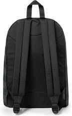 EASTPAK Out Of Office – 31L Backpack with Dual Compartments, 16” Laptop Sleeve, Security Pocket, Bottle Holder & Air Mesh Straps, Checker Dark Grey