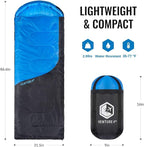 VENTURE 4TH Backpacking Sleeping Bag – XXL, Double and Single Sizes - Lightweight Warm & Cold Weather Sleeping Bags for Adults, Kids & Couples – Ideal for Hiking, Camping & Outdoor Adventures