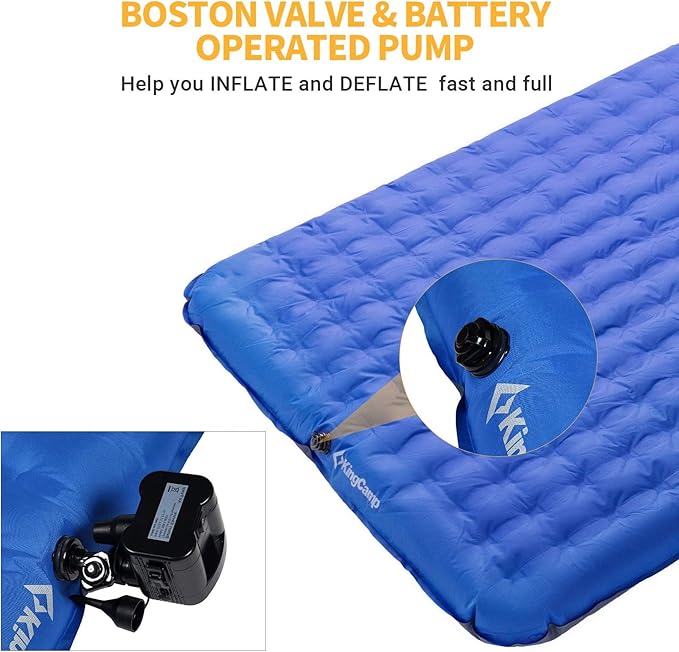 KingCamp Air Mattress Sleeping Pad, Ultra-Lightweight, Compact, and Waterproof Camping Pad for Backpacking, Hiking, and Outdoor Adventures