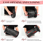 2 Pack Upgraded Collapsible Stool Folding Stool with Cushion,Retractable Folding Stool Max Load Capacity 400lbs, Portable Telescoping Stools for Camping Hiking Outdoor BBQ -Black