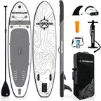 HEYBOARD Inflatable Stand Up Paddle Board 10'6"×32"×6" Standup Paddleboard with Premium SUP Accessories & Backpack, Non-Slip Deck, Waterproof Bag, Leash, Paddle, Hand Pump