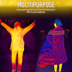 Kanayu 100 Pack Emergency Foil Thermal Blankets for Survival 82 x 63 Foil Space Blanket Kit for Outdoors Camping Hiking Homeless Survival or First Aid, 50 Pcs Golden 50 Pcs Silver