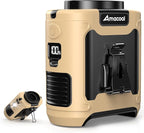 AMACOOL Portable Waist Fan Clip On, MAX 40H Work Time, 10000mAh Rechargeable Wearable Shirt Fan with Light 16000RPM Powerful 5 Speeds Belt Fans Personal Cooling Fans for Outdoor Jobsite Camping Travel