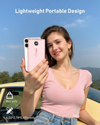 Portable Charger Power Bank Built in Cables and Wall Plug, 10000mAh iPhone Battery Pack Fast Charging, USB C External Slim Power Bank, Travel Essentials Compatible with iPhone 16 15 14 13 iPad, Pink