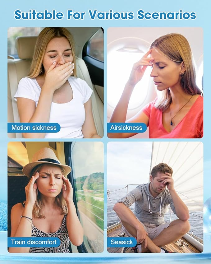 Motion Sickness Patches, 28 pcs No-Drowsy Sea Sickness Patches for Car Sickness, Air Sickness and Travel Patch, Fast Effective, Up to 72 Hours