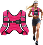 Weighted Vest, 6lb/8lb/12lb/16lb/20lb/25lb/30lb Weight Vest for Men Women, Body Weight Vests Adjustable with Reflective Stripe for Strength Training, Running, Training Workout, Jogging, Walking