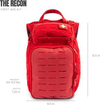My Medic Recon Standard - HSA FSA First Aid Kit - 200+ First Aid and Survival Essentials, Supplies, & Must Have IFAK for Home, Car, Office or Business - Red