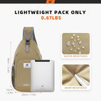 SKYSPER Sling Bag RFID Crossbody Sling Backpack Cross Body Shoulder Bag Travel Hiking Daypack for Women Men