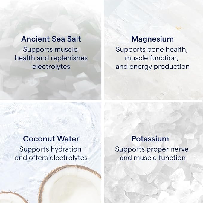 Trace Minerals ZeroLyte Salty Tropical Flavor - Sugar Free Electrolyte Drink Mix - Supports Hydration, Energy, Stamina - Ancient Sea Salt, Full Spectrum Minerals, Coconut Water - 30 Packets