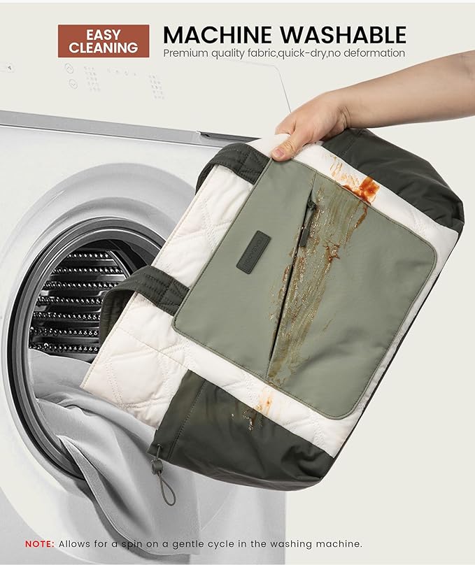 LOVEVOOK Tote Bag for Women, puffer tote bag for Work Travel Nurse, Lightweight quilted Bags with Compartments