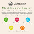 Loon & Lake Luxury Oversized Beach Towels - Retro Stripes| Oversized 40" x 70" | Crafted from 100% Combed Cotton | Ultra Plush & Super Soft | Retro Collection 1984