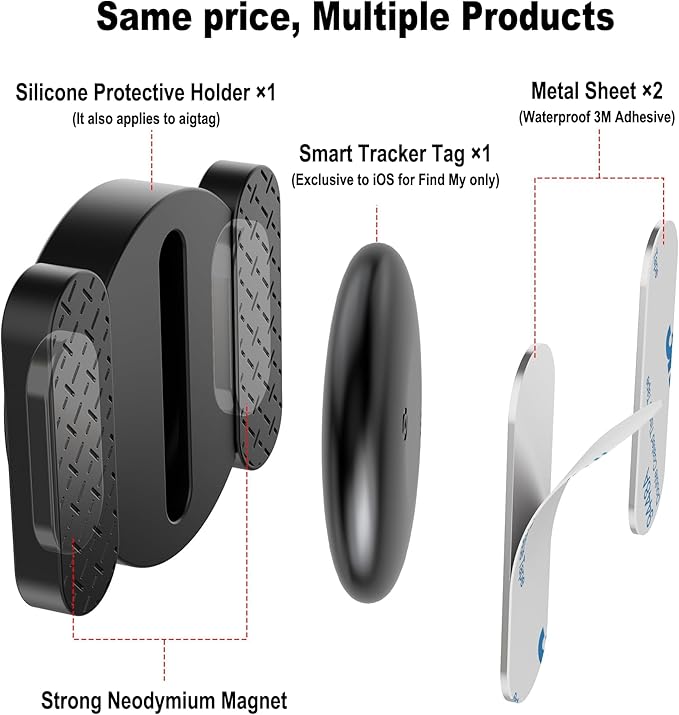 Car GPS Tracker for Vehicles Worldwide GPS Tracker for Vehicles Work with Find My (iOS Only), Car Vehicle Tracking Anti-Lost Locator with App for Cars, Wallet, Pets, Luggage