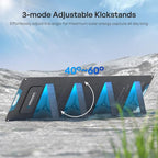 Renogy 200 Watt Solar Panel, N-Type 200W Portable Solar Panels w/Kickstands, Foladable 25% High Efficiency Solar Charger for Power Station, USB-A&Type-C Output, for Camping, RV, SUV, Off-Grid Outdoor