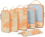 BAGSMART 6 Set /4 Set/2 Set Compression Packing Cubes for Travel, Lightweight Luggage Organizer Bags, Durable Space Saver Bags Travel Essentials