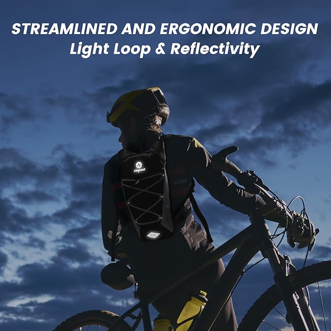 Nepest Hydration Backpack with 2L Water Bladder for Cycling, Water Backpack for Hiking Running, Lightweight Hydration Pack, Grey