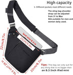 Sling Bag Cross Body Bag, Anti Theft Crossbody Bags for Travel Lightweight Chest Shoulder Bags for Women Men