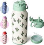 BOTTLE BOTTLE 32oz Insulated Water Bottle Stainless Steel Sport Water Bottle with Straw Dual-use Lid Design for Gym with Pill Box