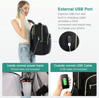 LOVEVOOK Large Travel Backpack Women with 17.3-inch Laptop Compartment, Work Business Computer Carry On Backpack Purse, Hiking Backpack Waterproof Outdoor Sports Rucksack Bag, Black