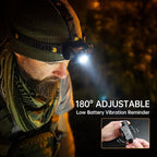Wurkkos HD50 4000 Lumens Super Bright Headlamp, Head Lamp with Red Light Mode, High CRI, LED Headlamp with Magnetic Tailcap, Rechargeable Headlamps for Adults, Camping, Night Fishing, Hiking, IPX67