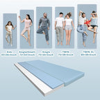 KingChii CertiPUR-US Memory Foam Camping Mattress, Portable Roll Up Travel Car Camping Mattress Sleeping Pad & Floor Mattress, Cot Mattress Guest Bed for Sleepover with Waterproof Cover & Travel Bag