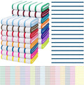 Redbaker 16 Packs 72 x 36 Inches Oversized Stripes Beach Towel Bulk Extra Large Pool Towels Set Microfiber Quick Dry Swim Towel Blanket for Women Men Adult Bath Travel(Classic Color)