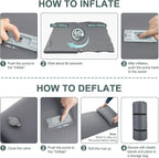 Elegear Self Inflating Sleeping Pad, Built-in Electric Pump 3.1" Ultra-Thick Memory Foam Camping Mattress with Pillow Foam Sleeping Pad for Camping R-Value 9.5 Foam Camping Pad for Car/Traveling