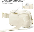 Gitus Personalized Gifts Birthday Gifts for Girls Fanny Pack Cross Body Bags with Initial Letter Preppy Stuff Gifts for Her Girlfriend Wife Sister Friends Mom (Ivory-P)