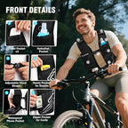 Running Vest for Women Men, Running Hydration Vest with 500ml Soft Flask & Touch-Screen Phone Pocket, Reflective Lightweight Hydration Backpack for Hiking with Adjustable Chest Waist Straps