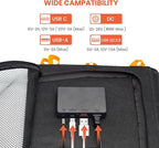 60W Portable Solar Panel for Power Station, 24% High Efficiency Foldable Solar Charger with QC3.0 USB-A PD3.0 DC Output, IP67 Waterproof Solar Panels for Camping RV, Power Outage (Without Generator)