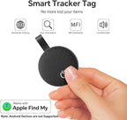 Air Tracker Tags-2 Pack, Bluetooth Tracker Works with Apple Find My (iOS Only), Smart Tag with Keychain, Item Finder for Luggage/Key/Suitcase/Pets/Wallet, Replaceable Battery (Dark Gray)