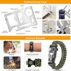 11-in-1 Survival Kit for Camping Essentials,Compact & Portable Multi-Tool for Backpacking, Hiking, Car Emergencies, Durable Outdoor Gear