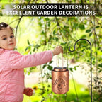 2 Pack Solar Lanterns Garden Decor Birthday Gifts for Women Mon Grandma Metal Hanging Solar Lights Waterproof Outdoor Decoration for Outside LED Lanterns for Yard (Dragonfly)