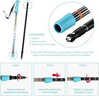 Hiking Poles for Kids - Ultralight Nordic Walking Sticks - Telescopic Child Trekking Poles Collapsible 2 Pack