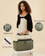 LOVEVOOK Puffer Bag for Women, Ultra-Lightweight Work Tote with Organized Compartments, 15.6/17.3“, Travel Carry-on & Gym Bag