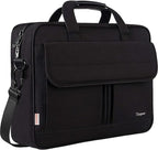 Taygeer Laptop Bag 15.6 Inch, Business Briefcase Gifts for Men Women, Water Resistant Messenger Shoulder Bag with Strap, Premium Office Bag, Carry On Laptop Case for Notebook/Computer/Laptop, Black