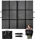 440W Portable Solar Panel, 17.2lbs Foldable SolarBag, Splits 2×220W Solar Blanket, 25% High Efficiency, Lightweight Solar Panel Charger for Camping, RV, SUV, Marine, Off Grid