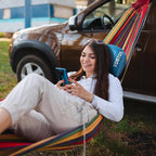 TOBTOS Inflatable Camping Pillow for Camping, Ultralight Backpacking Pillow, Ergonomic Support for Neck & Lumbar, Blow Up Air for Travel, Hiking, Outdoor (Navy Blue)